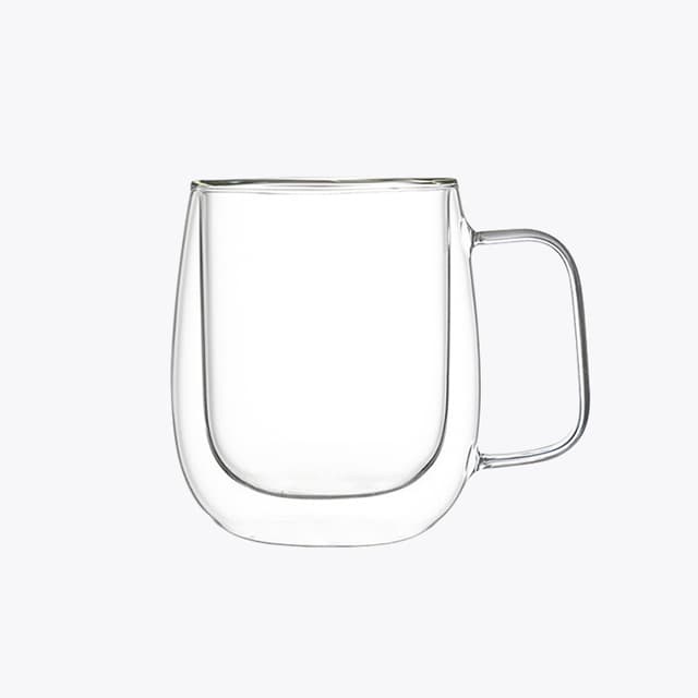 350ml Double Wall Thermal Glass Mug